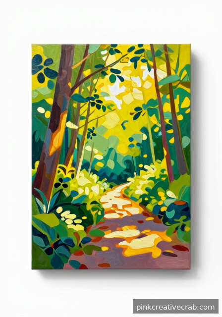 Sun-Dappled Woodland Path in Summer
