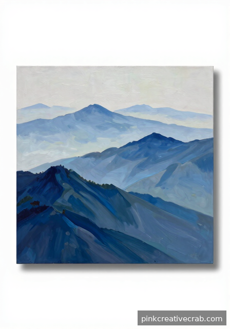 Atmospheric Perspective on Layered Distant Peaks