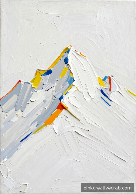 Palette Knife Ridge Textures on Rugged Summits