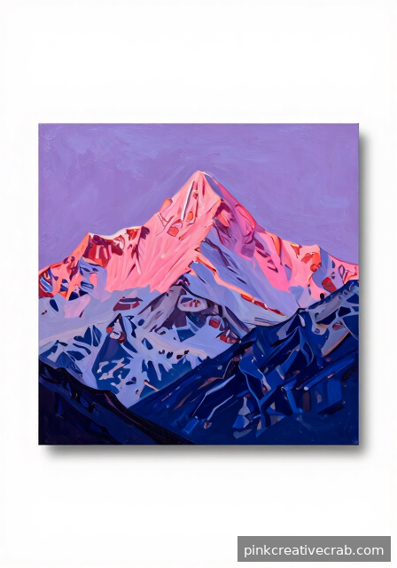 Twilight Alpenglow on Snow-Capped Peaks
