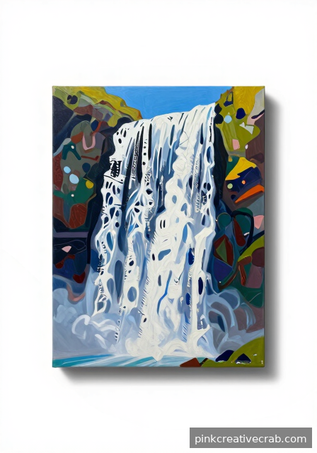 Cascading Waterfalls Beneath a Mountain Ridge
