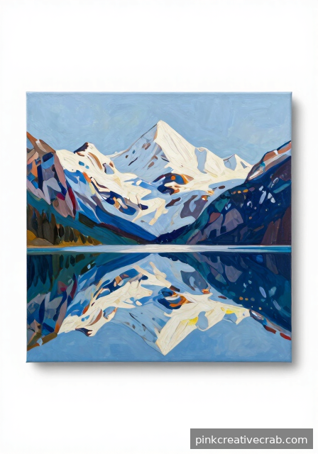 Reflections of Peaks in a Still Alpine Lake