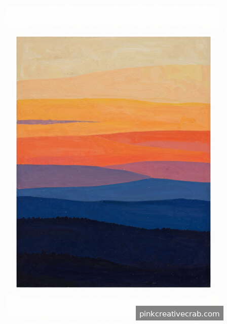 Atmospheric Perspective in a Layered Dusk Panorama