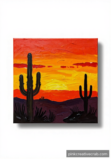 Painting a Desert Sunset with Palette Knife Texture