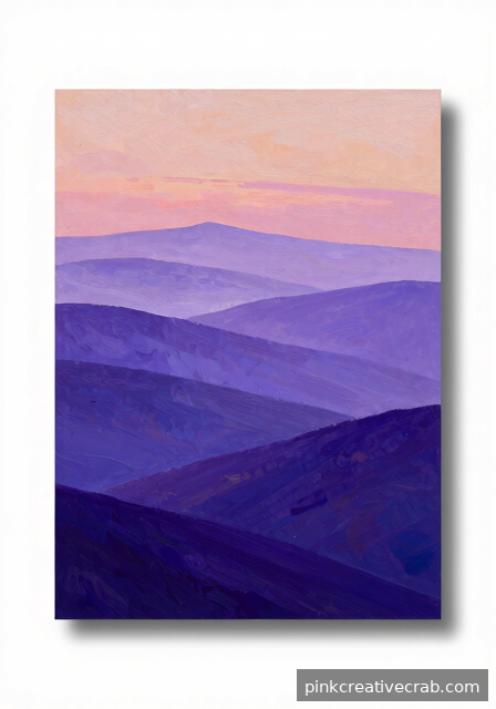 Rolling Hills Fading Into Evening Haze