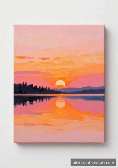 Reflections of Dusk on Still Lake Water