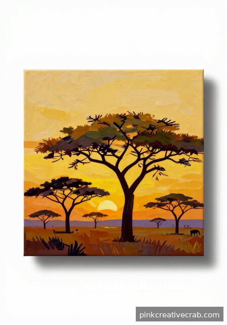 Sunlit Savanna at the End of the Day