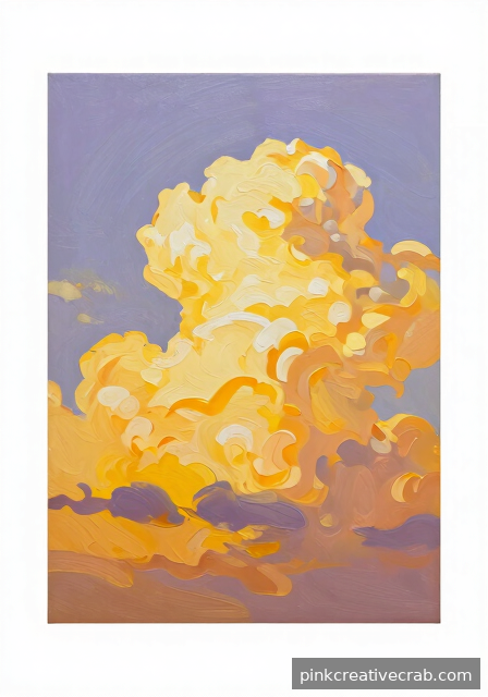 Painting Loose Clouds in a Golden Evening Sky