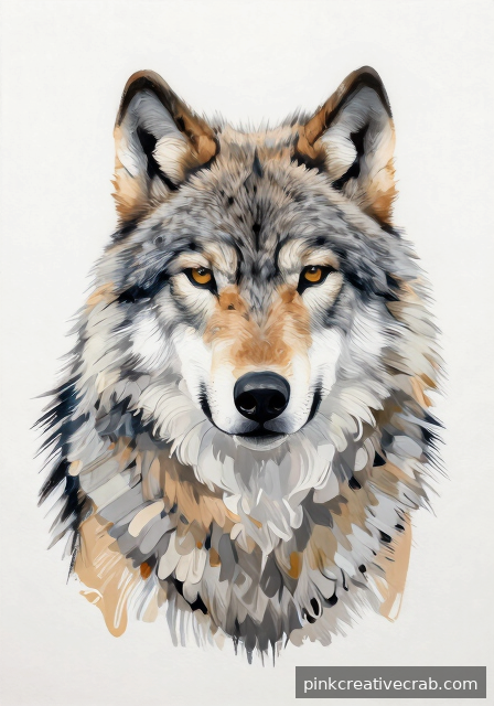 Painting Realistic Wolf Fur with Fan Brushes