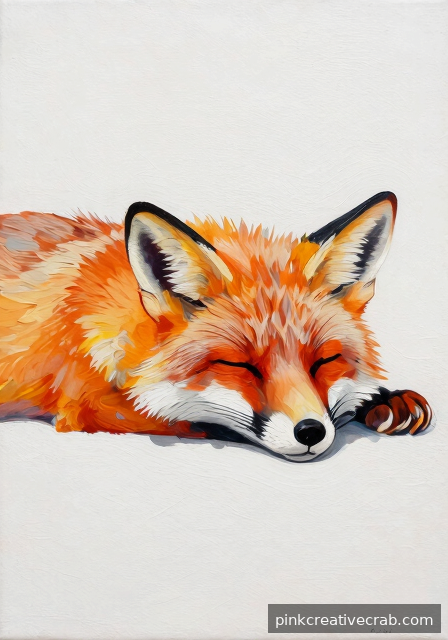 Soft Edges and Hard Lines: Painting a Sleeping Fox