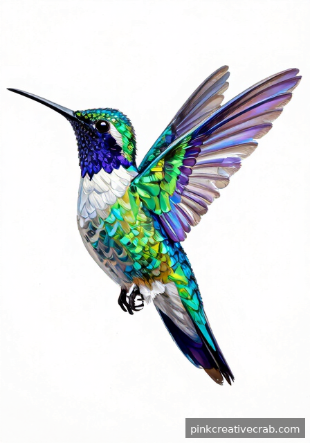 Layered Glazes for Iridescent Hummingbird Feathers