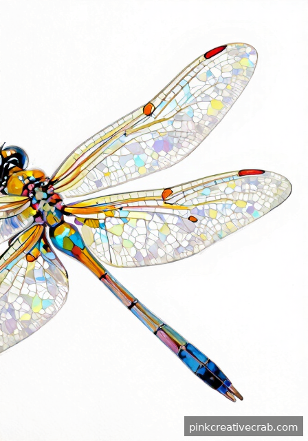 Translucent Wings of a Dragonfly in Acrylics