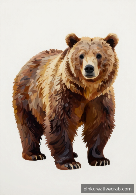 Underpainting a Grizzly Bear in Raw Umber