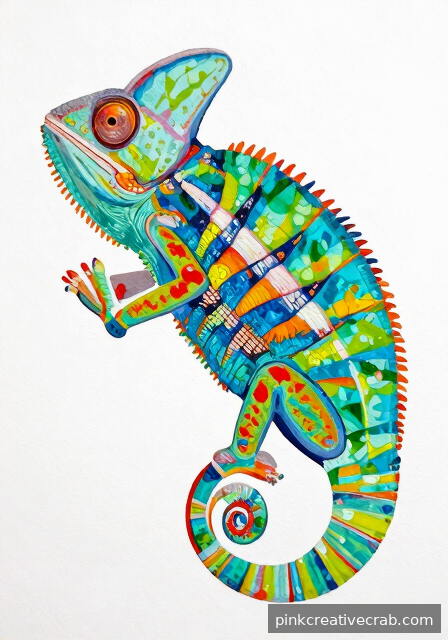 Colour Theory in Action: Painting a Chameleon