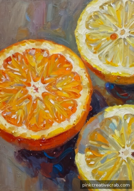 Pure Magic: Capturing the Translucent Glow of Fresh-Cut Citrus in Acrylics