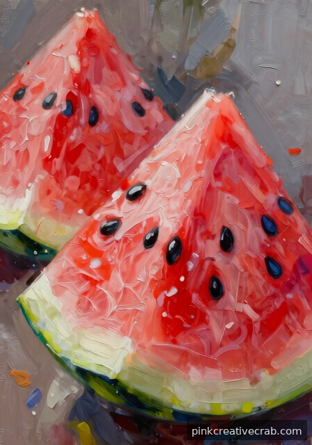 The Juiciest Watermelon Slice You Will Ever Paint With Acrylics — Start to Finish