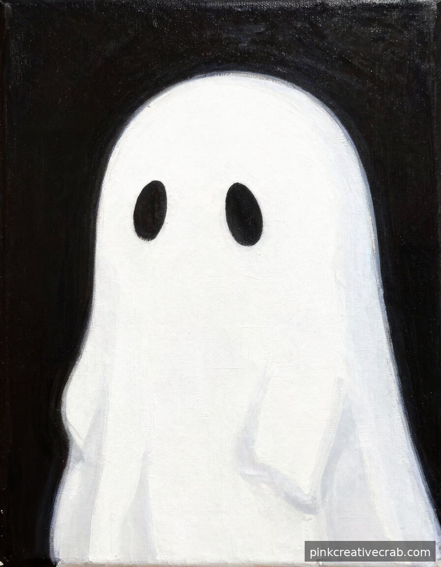 5 Brushstrokes Are All It Takes to Nail This Adorable Ghost Portrait