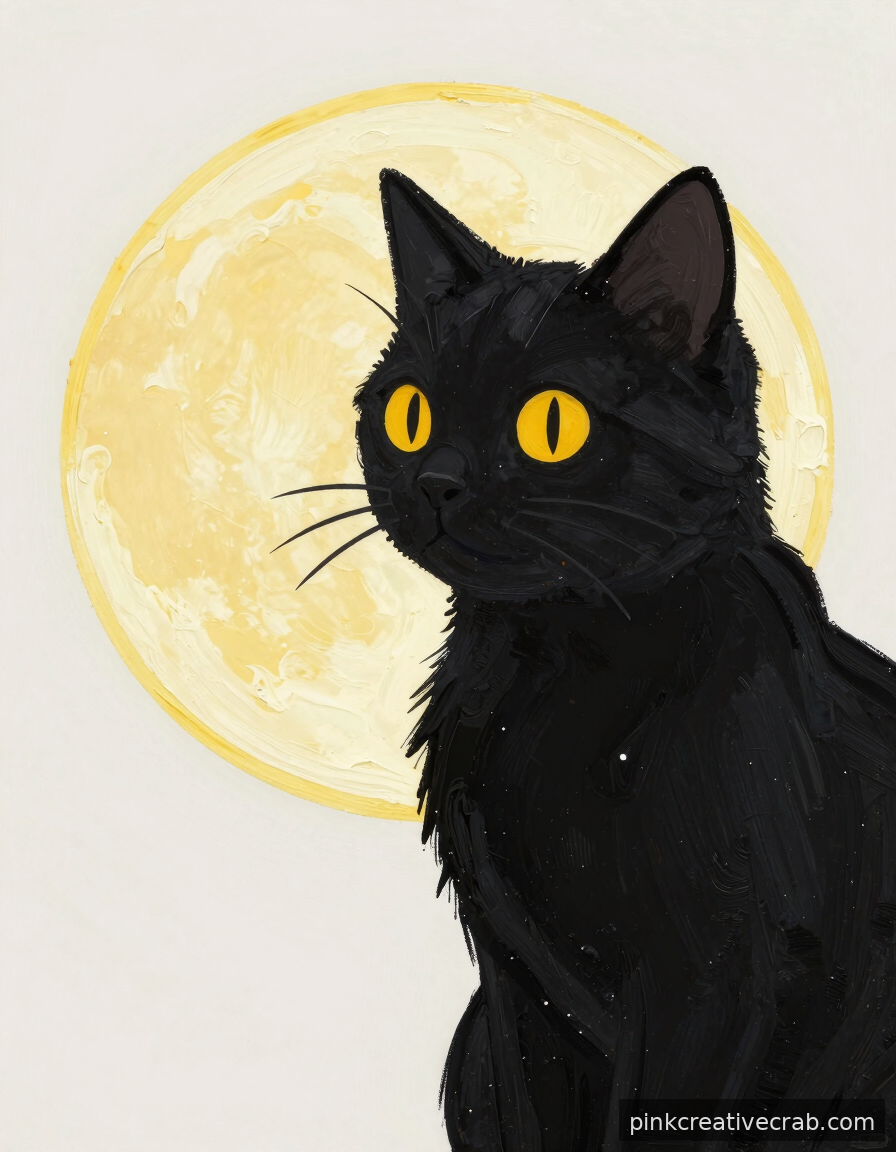 You Have Never Seen a Black Cat Look This Effortlessly Gorgeous on Canvas