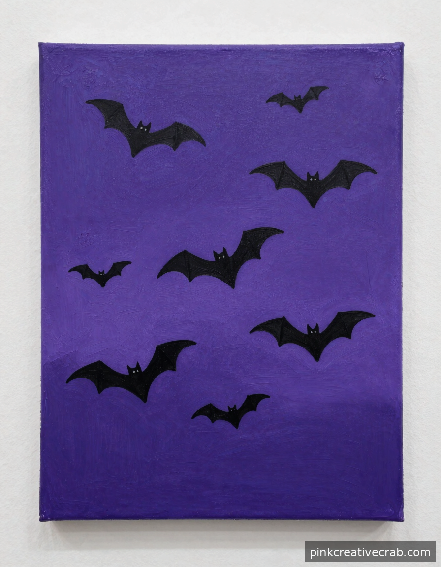 How a Few Simple Strokes Become a Stunning Bat-Filled Halloween Sky