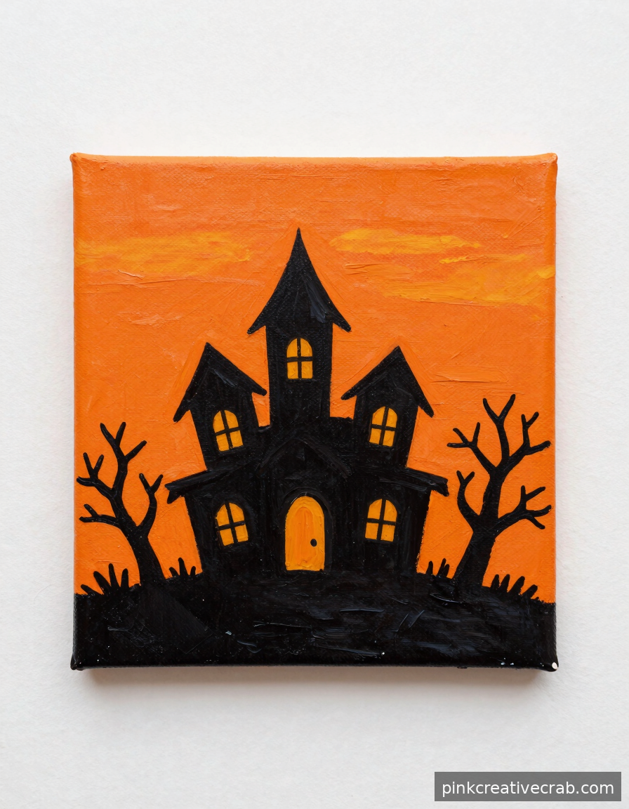 3 Colors Are All You Need for This Gorgeous Halloween Sunset Silhouette