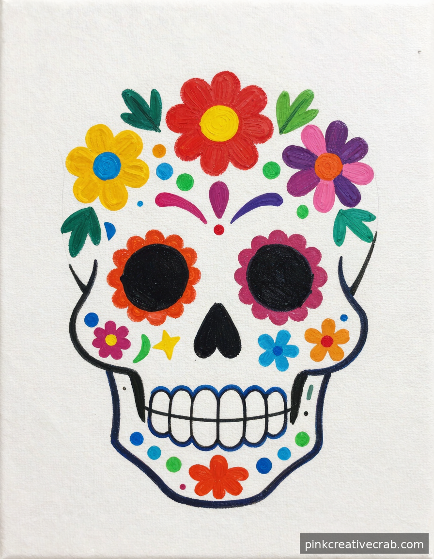 Skull with Floral Details So Beautiful It Barely Even Feels Spooky