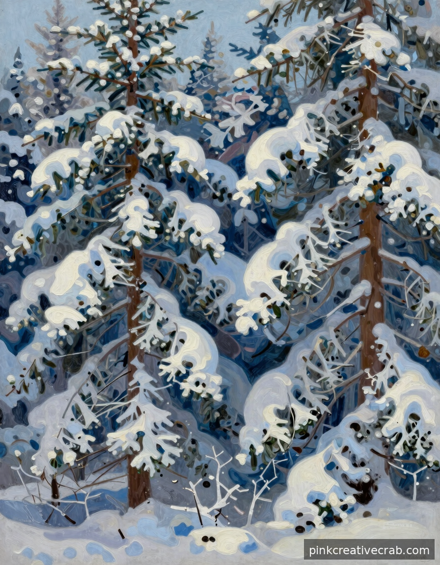 Everyone Will Think You Bought This Snowy Pine Forest Painting