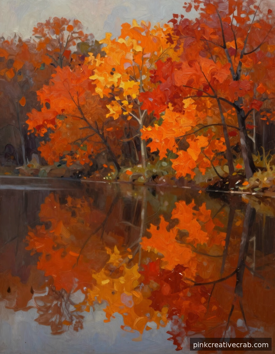 That Irresistible Autumn River Reflection Nobody Believes Is Oil Paint