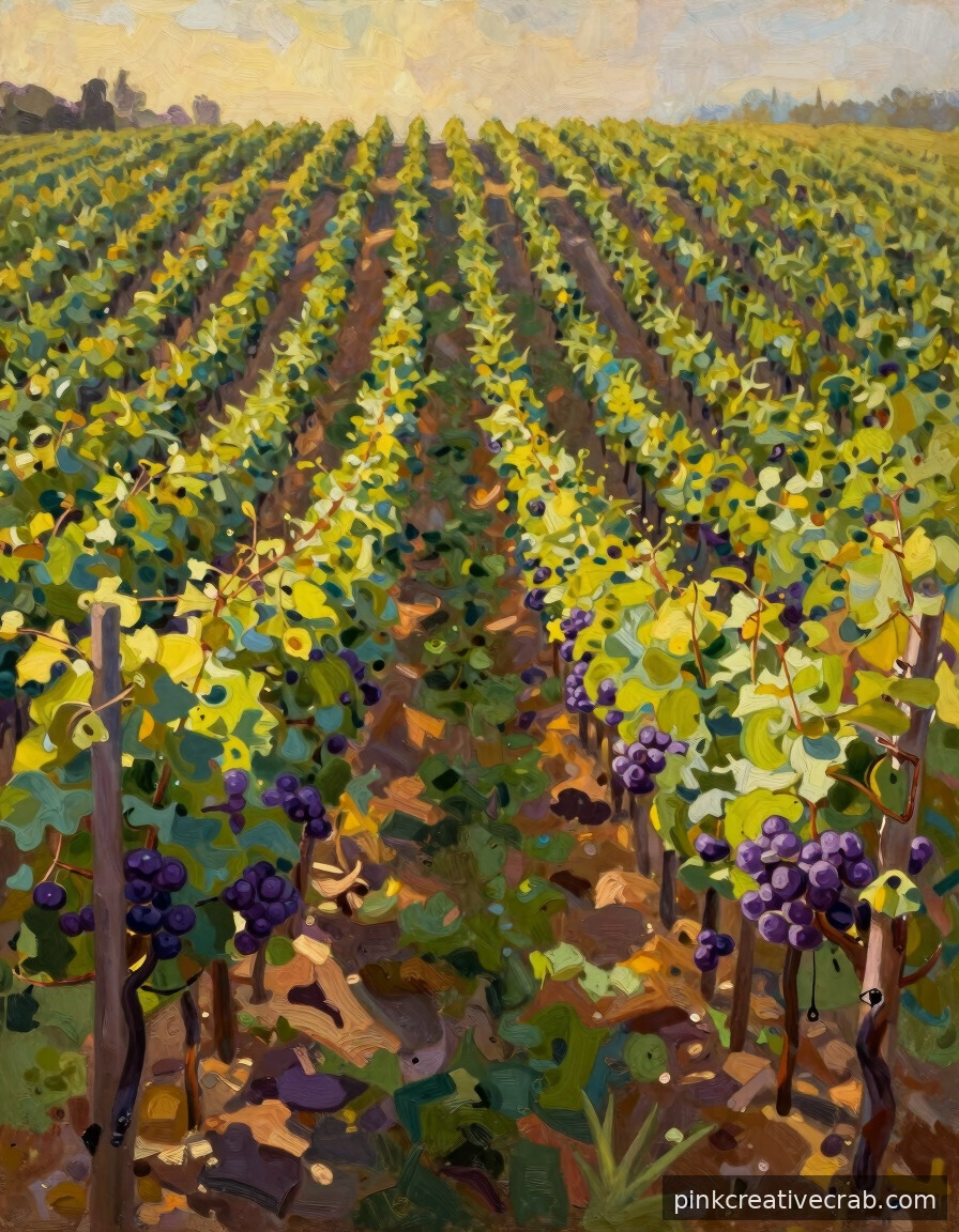 A Sunlit Vineyard Landscape So Warm and Dreamy It Belongs on a Wine Label