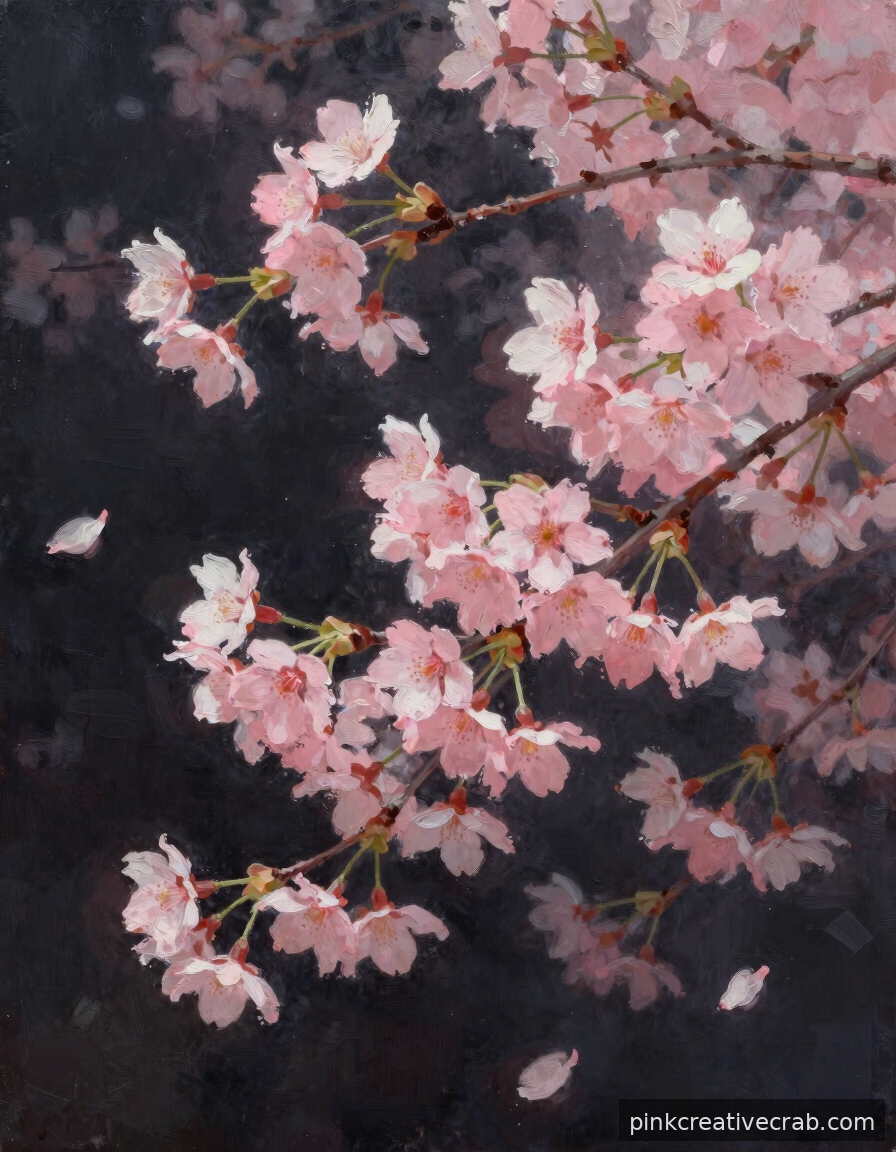Stunning Cherry Blossoms on Dark Canvas — Easier Than You Ever Imagined