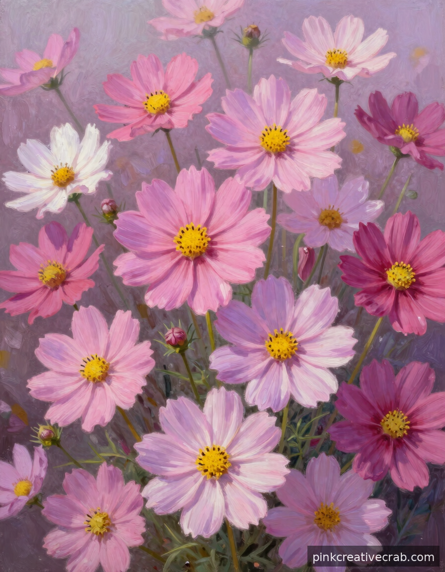 5 Brushstrokes Are All You Need for This Magical Cosmos Flower