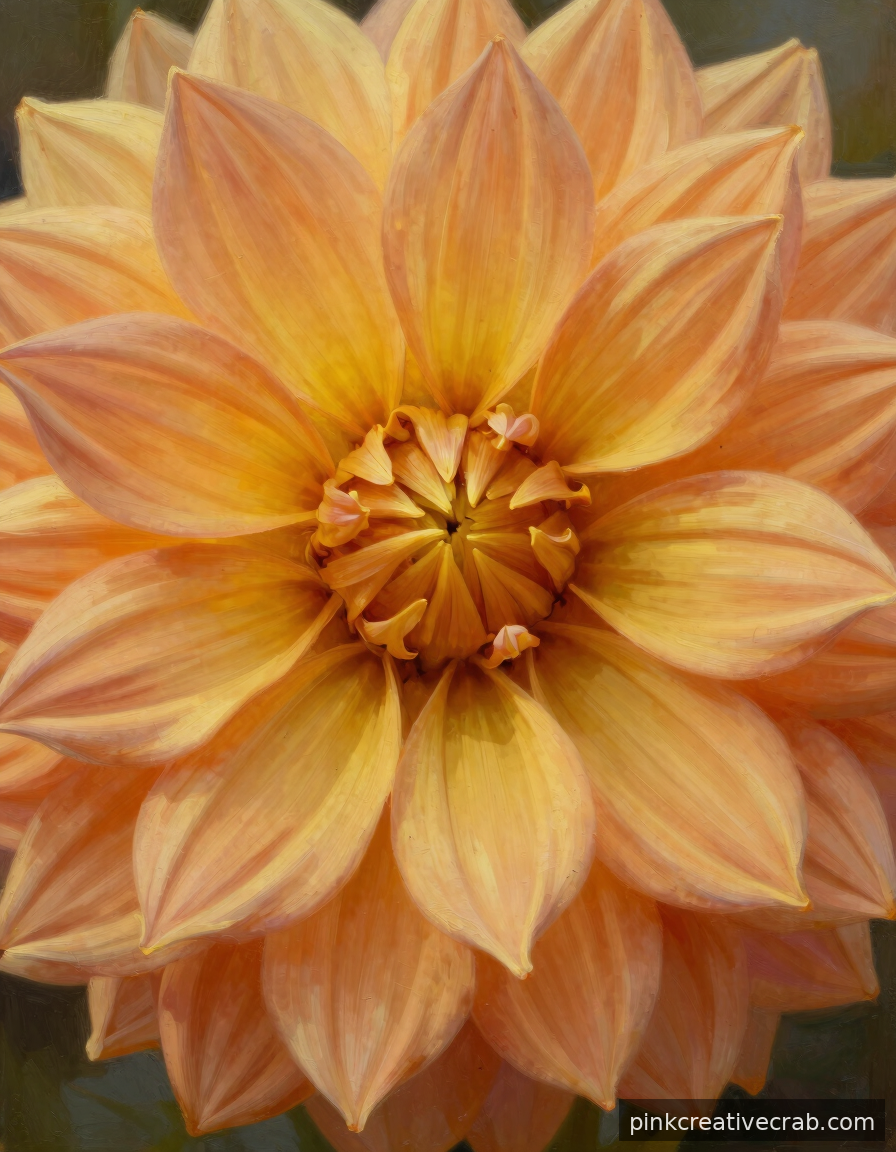Golden Hour Dahlias So Warm and Rich They Almost Glow Off the Canvas