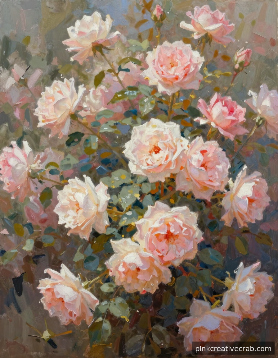 Grab Your Brush — These Loose Garden Roses Are Calling Your Name