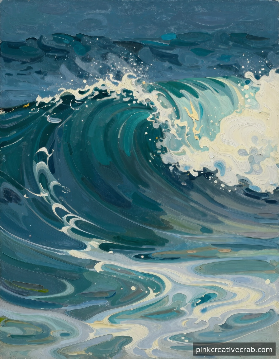 Abstract Ocean Waves So Cozy You Will Want to Paint Them Every Weekend