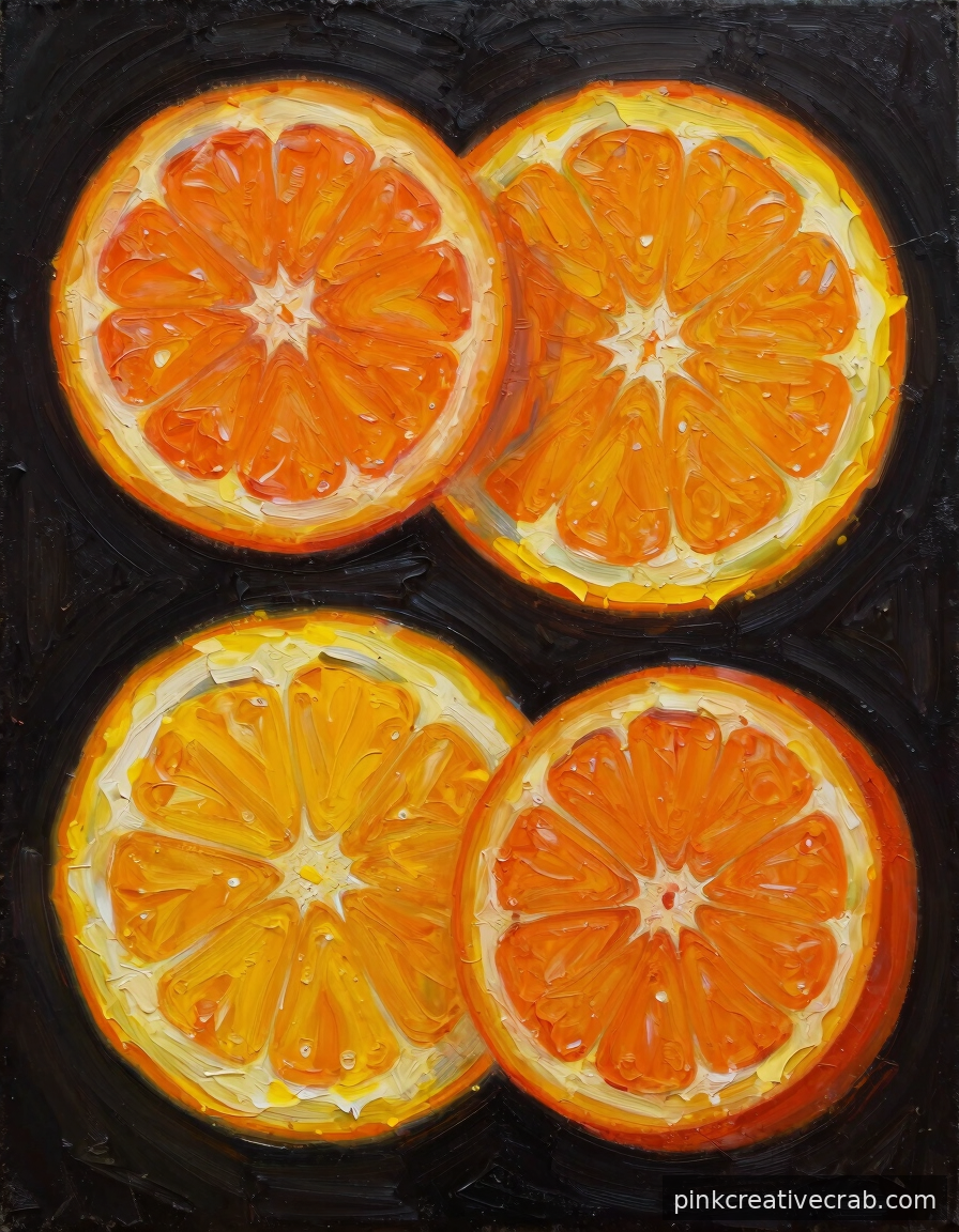 Bright Citrus Tones on Dark Canvas — the Abstract Combo That Stops Scrollers Cold