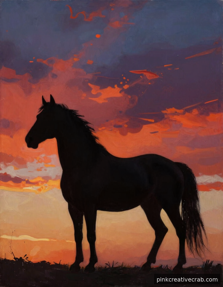 Single Horse Silhouette So Effortless It Almost Paints Itself