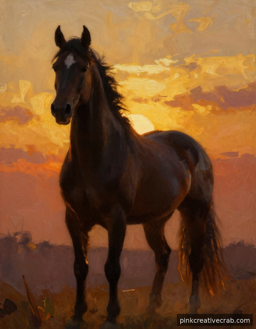 That Magical Backlit Glow Every Horse Oil Painting Desperately Needs