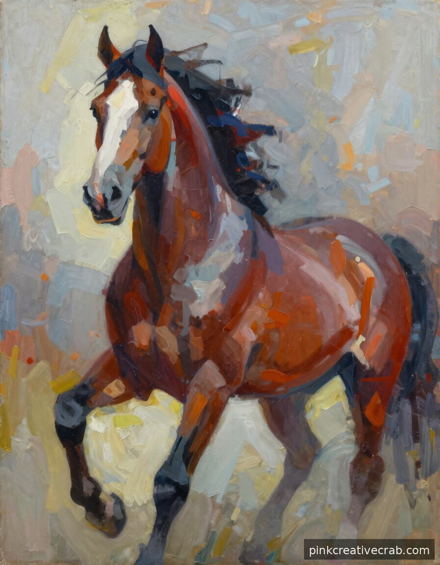 Abstract Horse Painting That Looks Intentional Even When You Are Just Having Fun