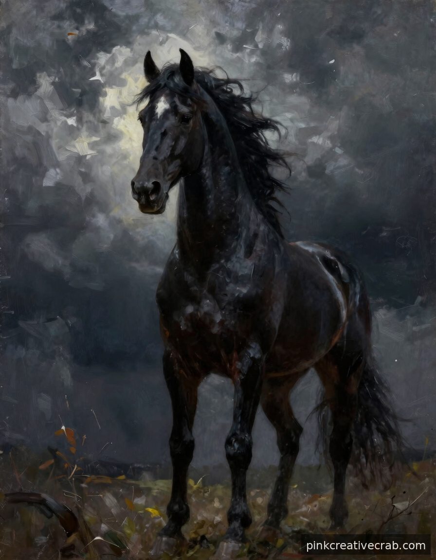 Storm Cloud Stallion — Painting Drama Into Every Single Thundery Brushstroke