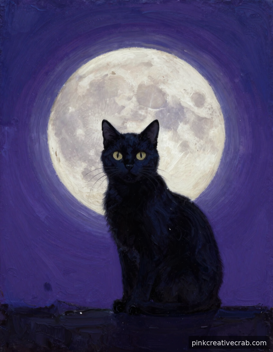 Magical Moonlit Cat Silhouette That Looks Effortlessly Professional