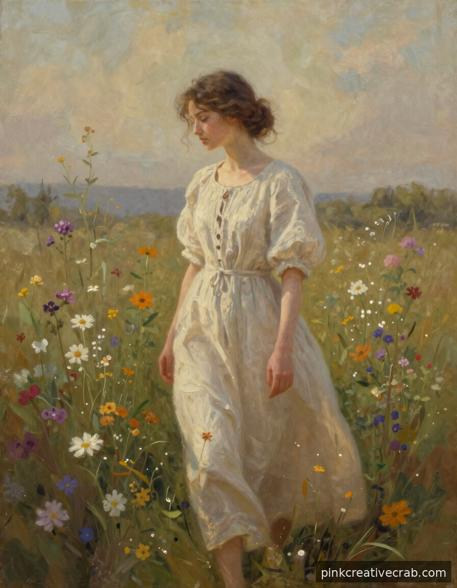 Meet the Cottagecore Woman of Your Most Whimsical Painting Dreams