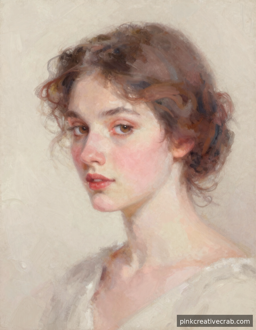 The Soft Pastel Woman Portrait That Belongs in a Vintage Parisian Gallery