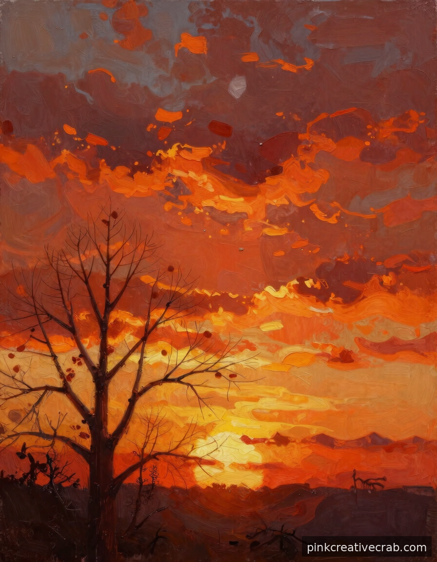 How a Few Lazy Brushstrokes Become a Stunning Amber Sunset