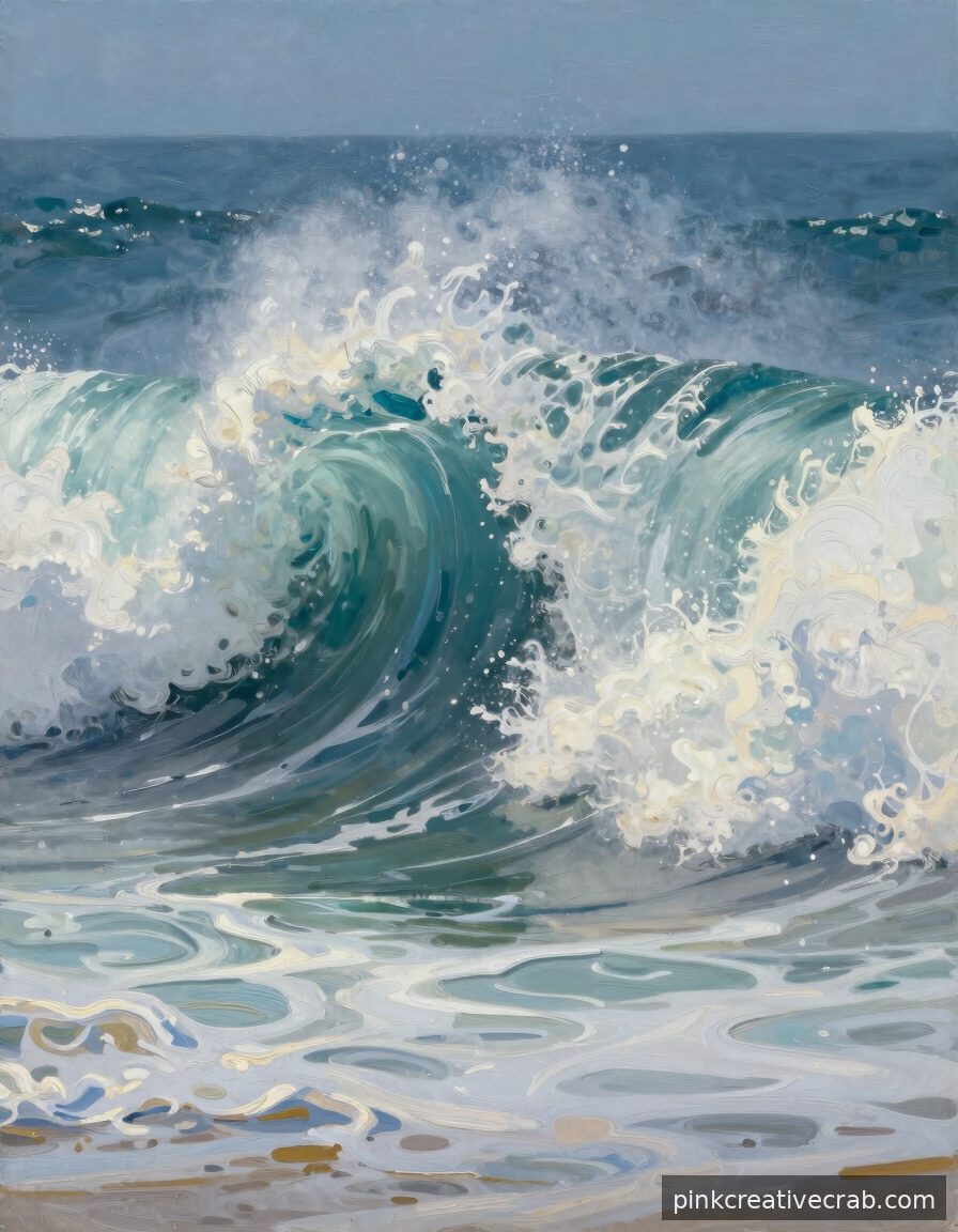 How a Few Simple Strokes Become a Stunning Crashing Wave