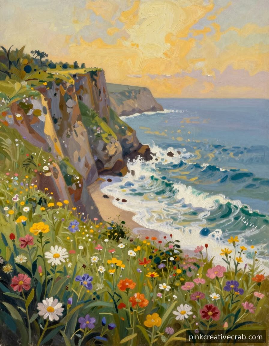 Meet the Coastal Cliff Scene of Your Cottagecore Dreams