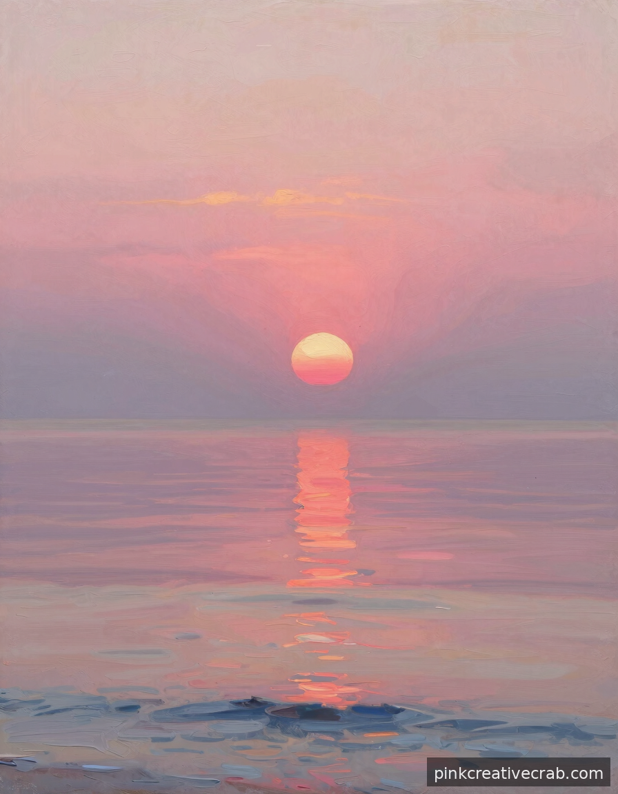 Quiet Morning Ocean Oil Painting So Peaceful It Belongs Above Your Bed