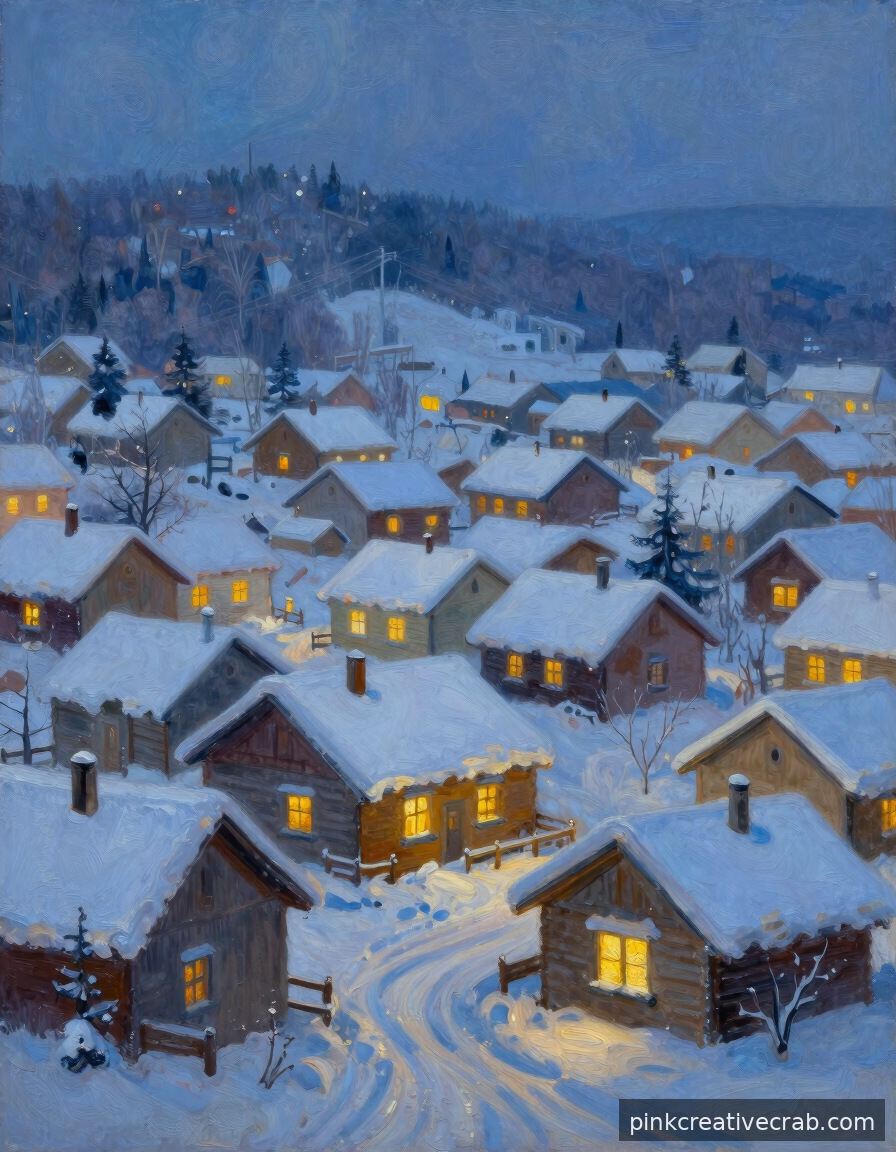 5 Brushstrokes That Turn a Blank Canvas Into a Cozy Winter Village