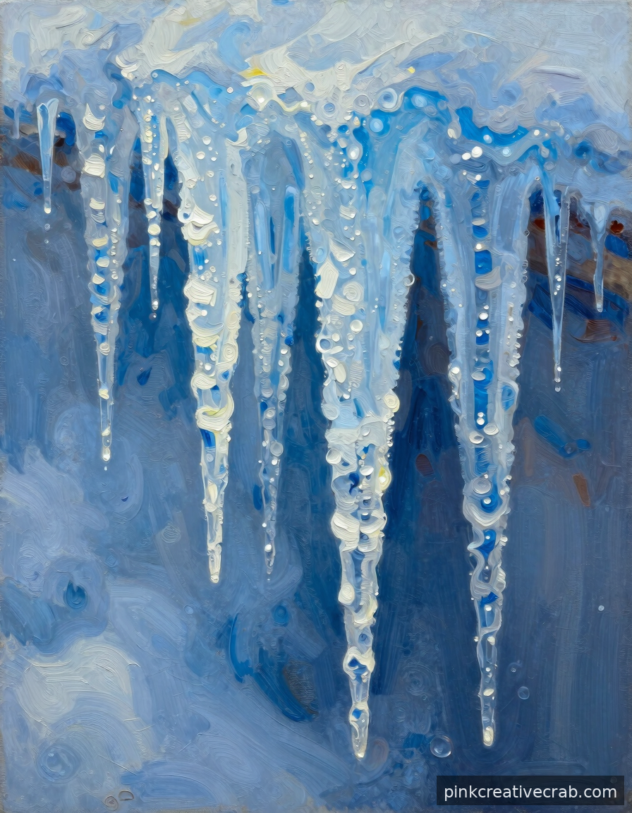 Effortless Icicle Details That Make Your Painting Sparkle Like Real Ice