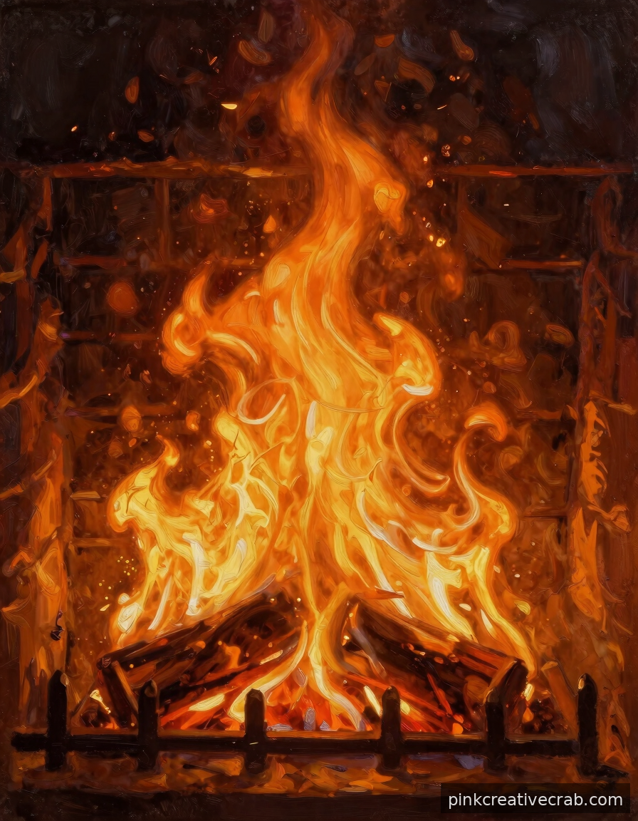 A Flickering Fireplace Glow So Cozy You Will Want to Paint It Twice