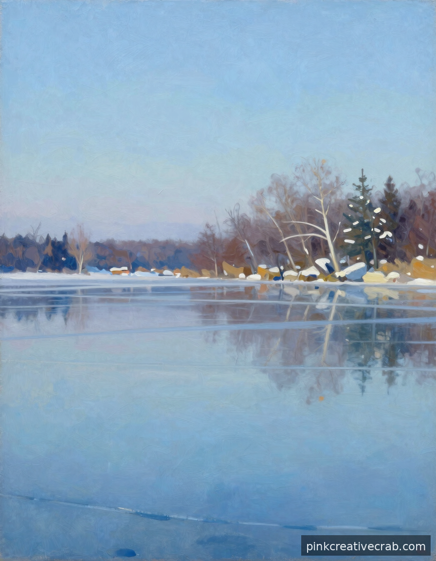3 Colors Are All You Need for This Gorgeous Icy Lake Reflection