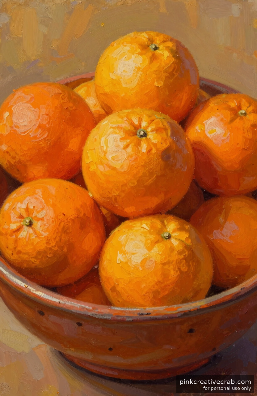 How a Few Simple Strokes Become a Stunning Bowl of Oranges